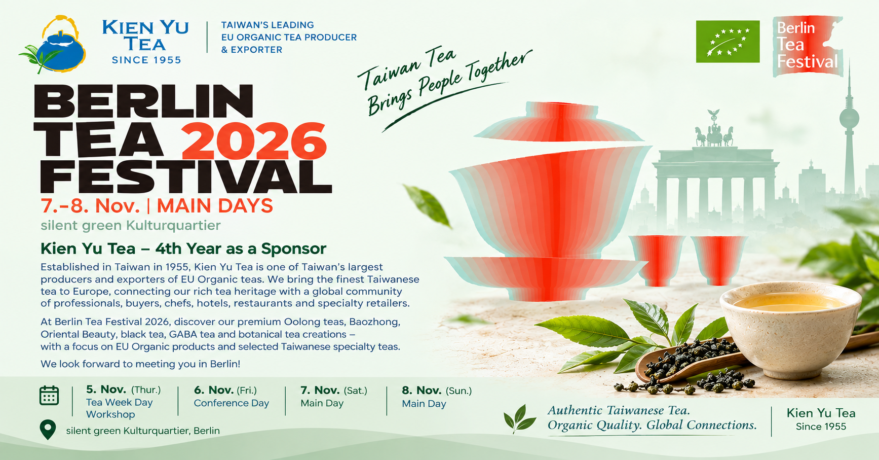 Meet us @ Berlin Tea Festival 2026